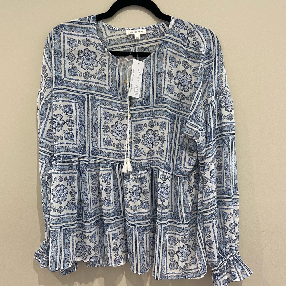NWT Ava Peasant Blouse